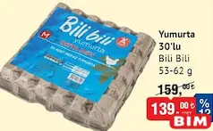 BİLİ BİLİ YUMURTA 30'LU 53-62 G BİLİ BİLİ YUMURTA 30'LU 53-62 G
